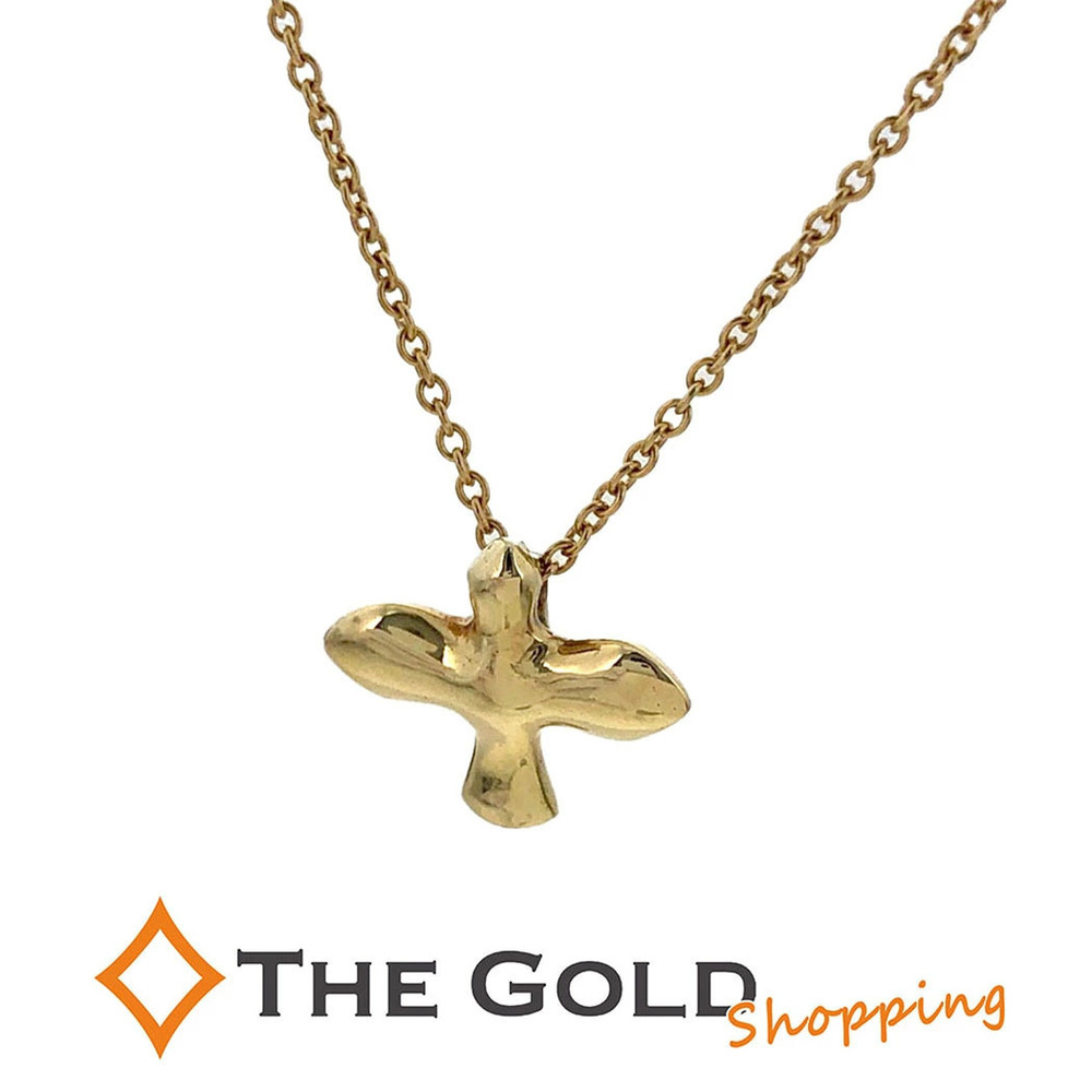Tiffany Co Paloma Picasso Bird Motif Necklace Pendant Pink Gold